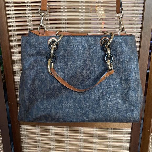 Michael Kors Handbags - Michael Kors Brown Monogram Crossbody Bag
